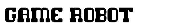 Game Robot font preview